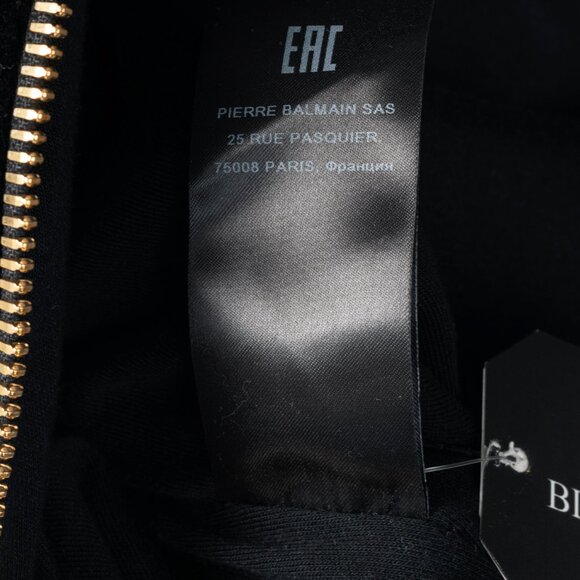 Balmain Black & White Striped Velvet Long-Sleeve Mini Dress - Picture 14 of 14